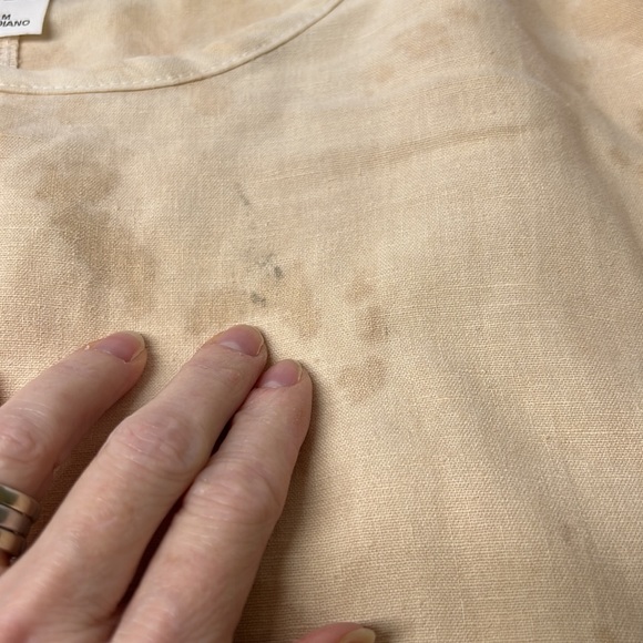 ⭐️L&B Lucky & Blessed nwt tea dyed crochet flower asymmetrical hem dress M - Picture 11 of 14